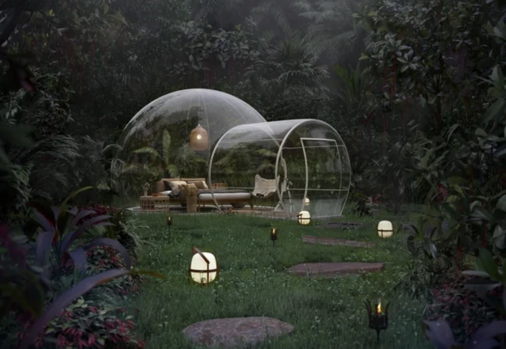 stay in a bubble tent